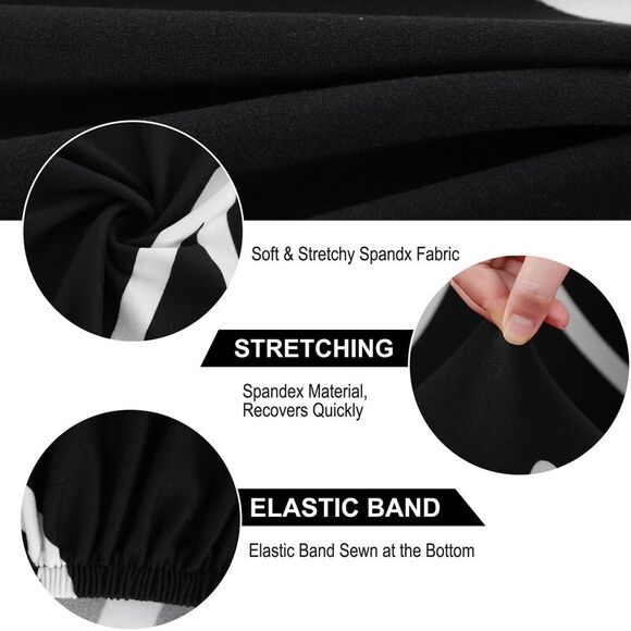 Dining Chair Covers Stretch Chair Protectors Chair Seat Cover for Dining Room - Picture 4 of 6